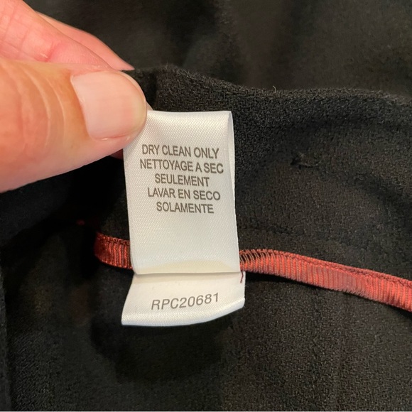 BCBGMaxazria Black Wide Leg Tuxedo Trouser Pants. Size 8L - Picture 7 of 8